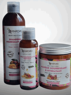 Pack Capillaire Nourrissant Manoro (Shampoing+huile+masque)