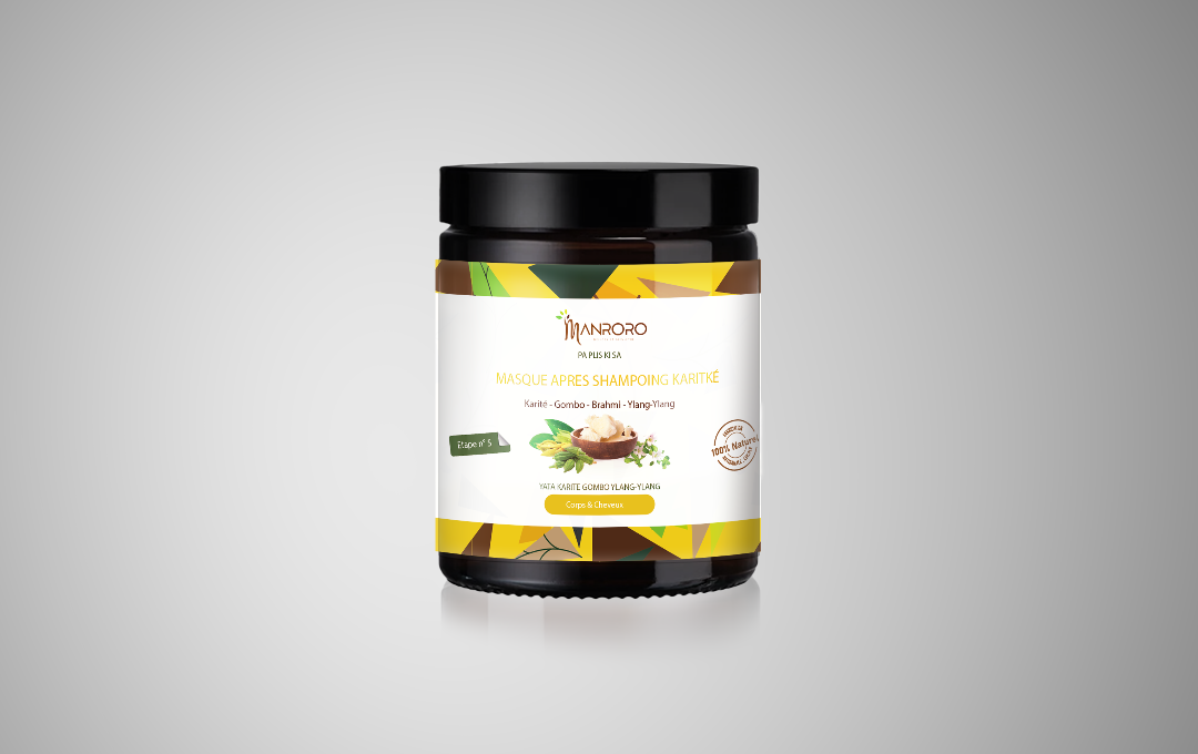 Masque après shampoing Karité Gombo Brahmi 1000 ml